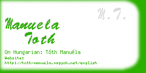 manuela toth business card